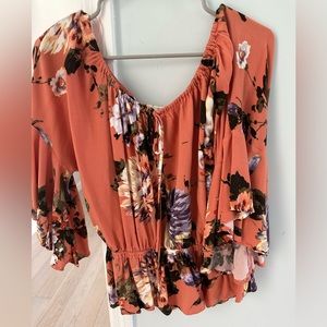 Coral womens top